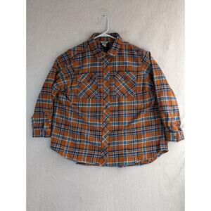 Duluth Trading Folklore Flannel Shirt Womens 2X 56462 Button Down Plaid